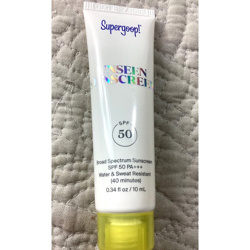 Supergoop! Unseen Sunscreen SPF 50*Sweat Resistant Vegan Travel Size 0.34 Fl Oz